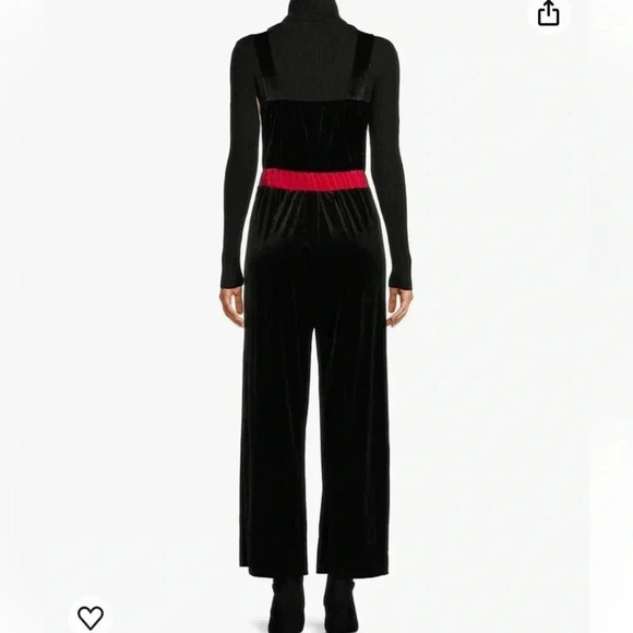 No Boundaries Velvet Reindeer Jumpsuit Black Size XXL (19 Juniors) Christmas - Picture 2 of 8